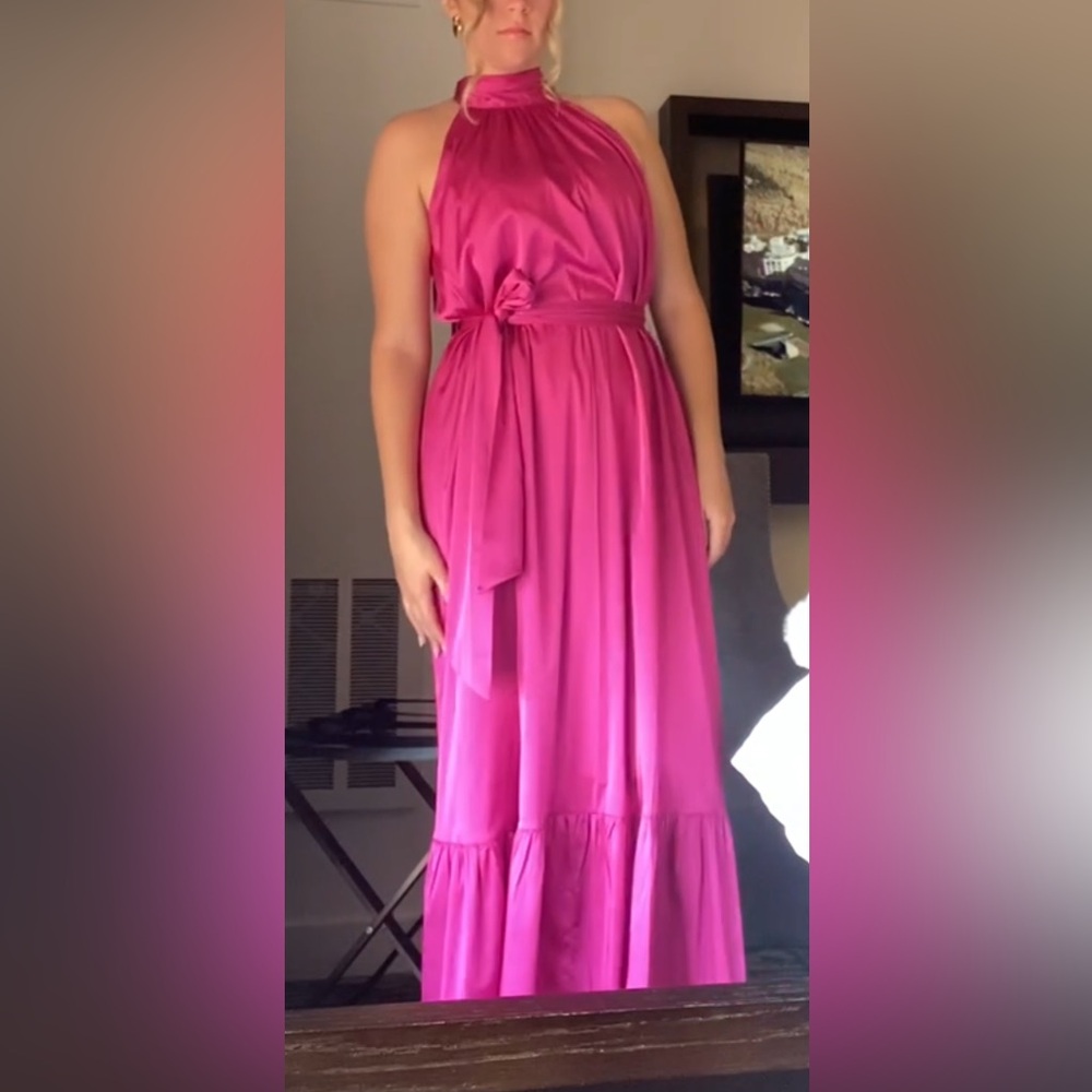 Pink Belle Badgley Halter Neck Dress